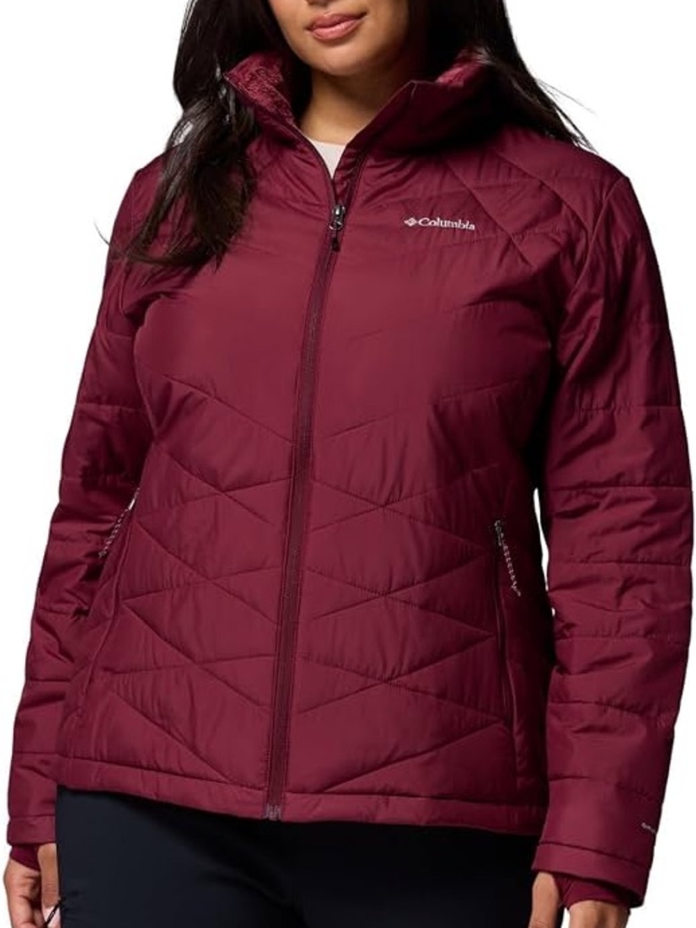 Columbia Women's Burgundy Insulated Quilted Puffer Jacket